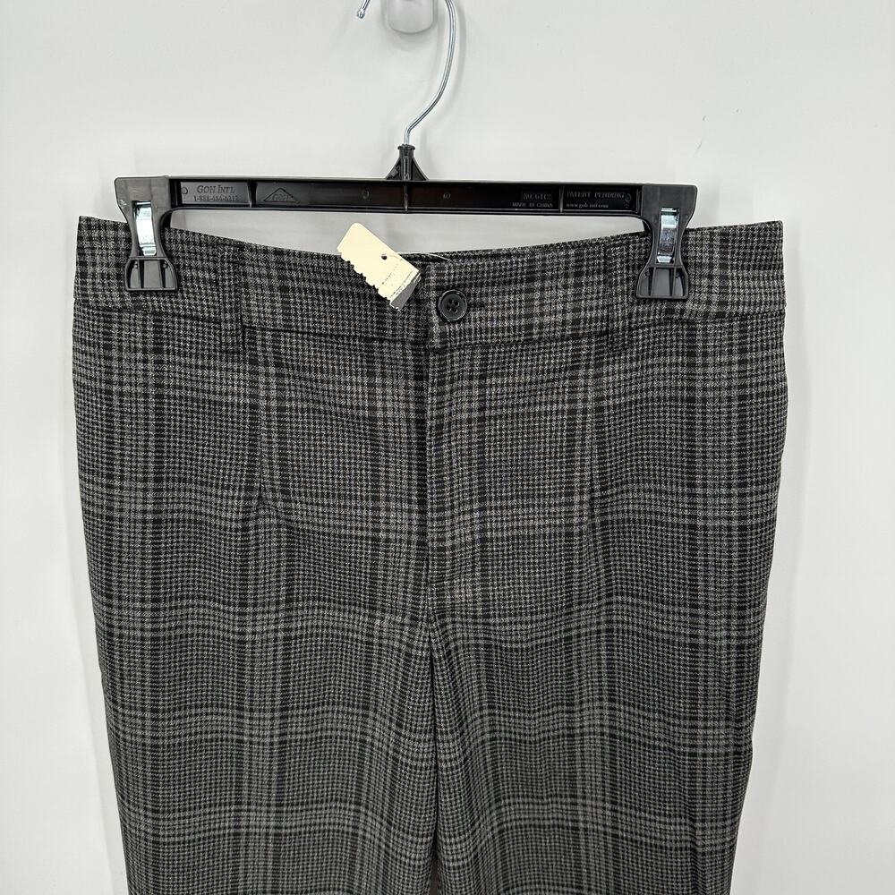 SANCTUARY NWT Evereve Soho Plaid Charcoal Trouser Pant // 32 - Picture 6 of 11